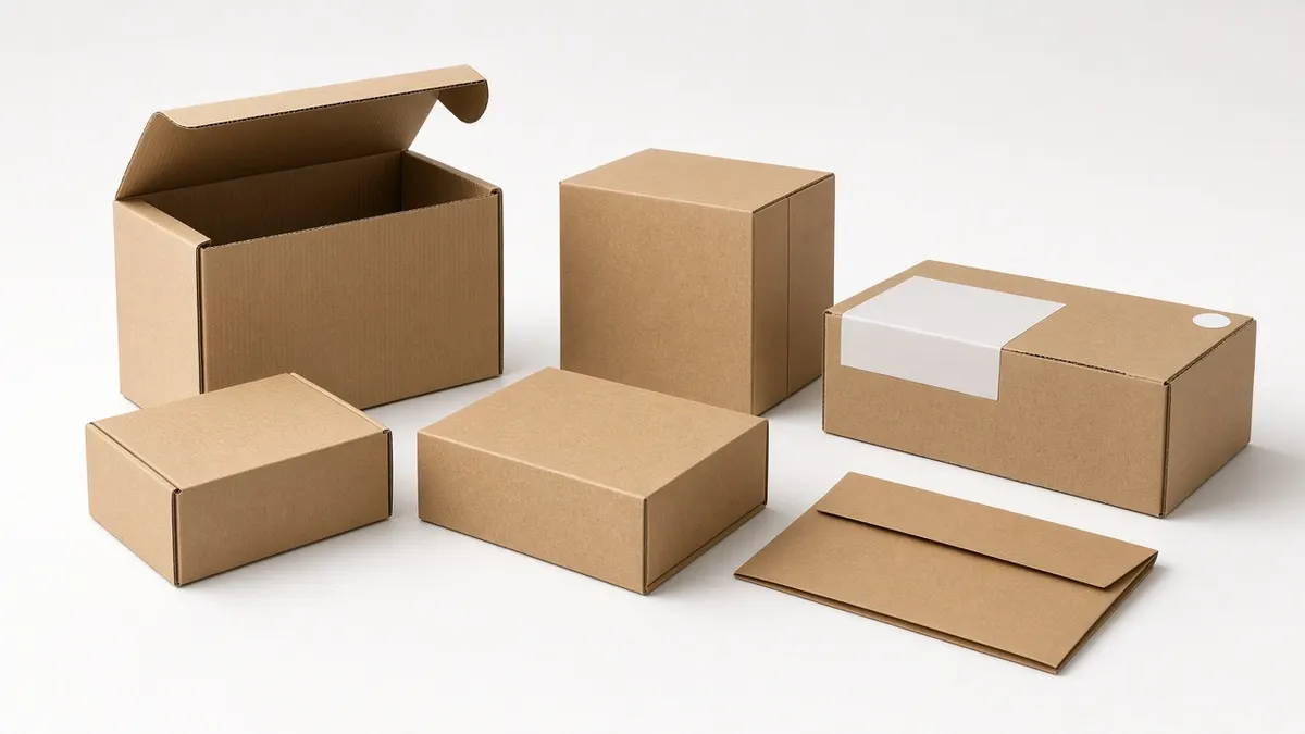Custom packaging options for UK small businesses including mailers and kraft boxes