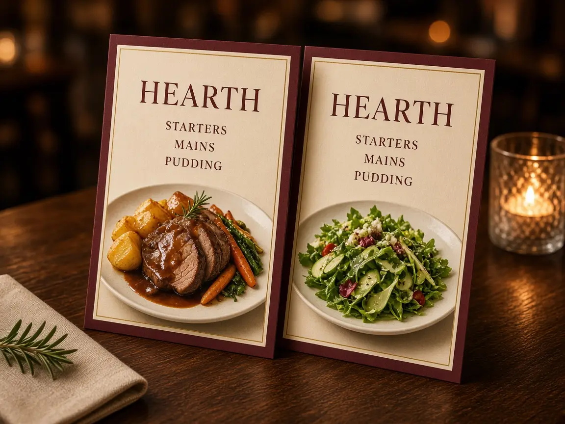 Custom Restaurant Menu Cards